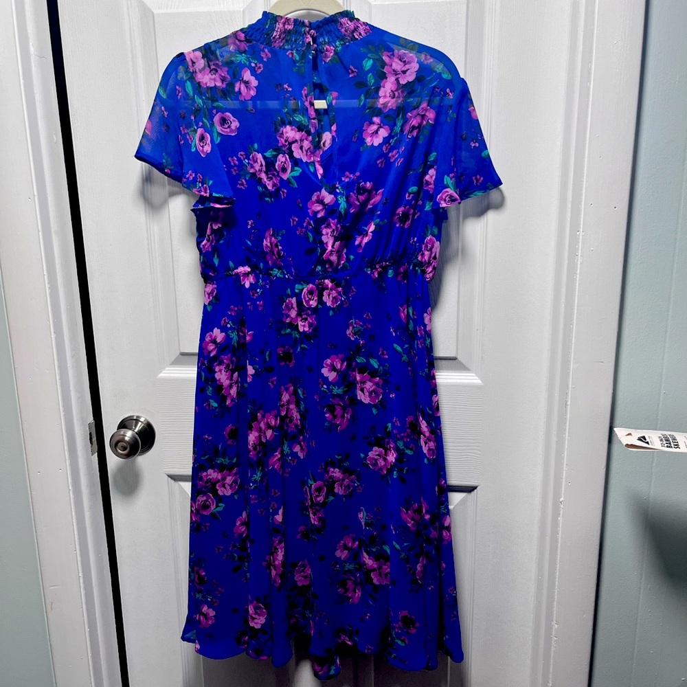 Torrid 00 (size 10) blue dress with blue slip.  Excellent user condition.
